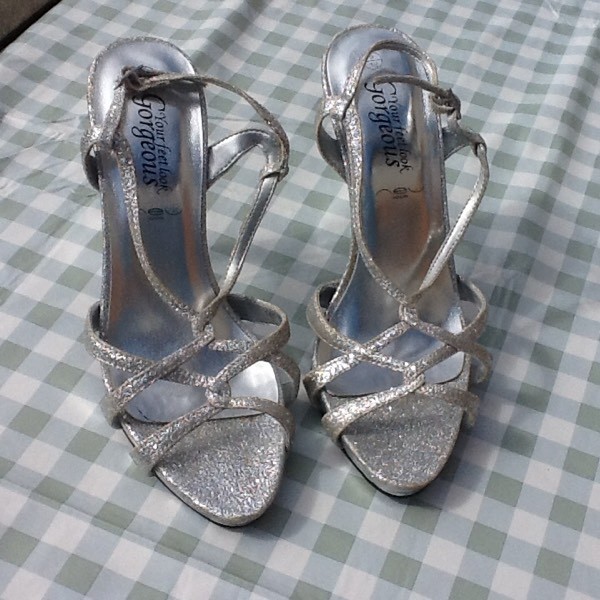 ladies silver sandals size 5